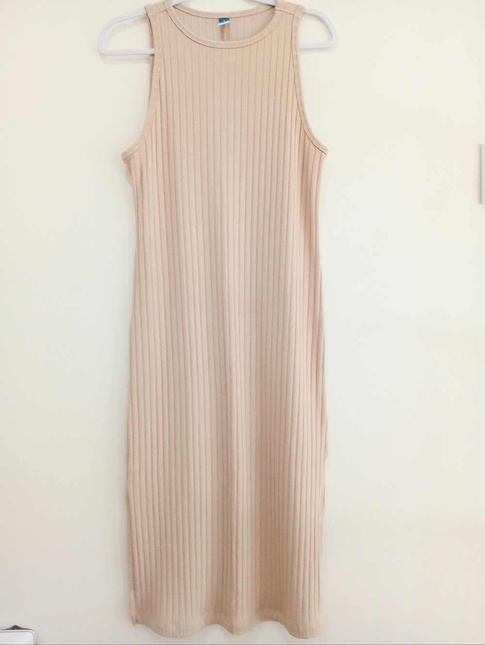 OLD NAVY Bodycon Rib Knit Sleeveless Madi/maxi dress NWOT  Sz L